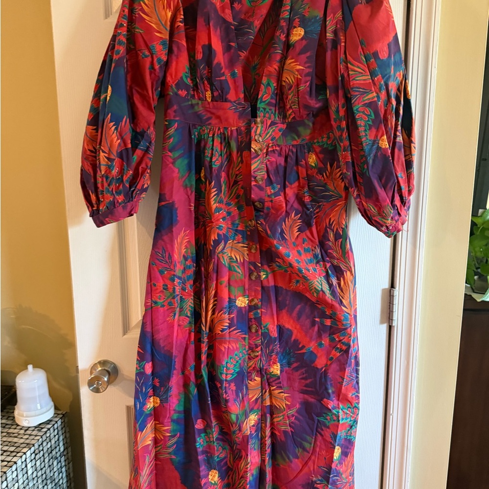 FARM Rio  Tie Dye Forest Maxi Dress - Picture 3 of 6